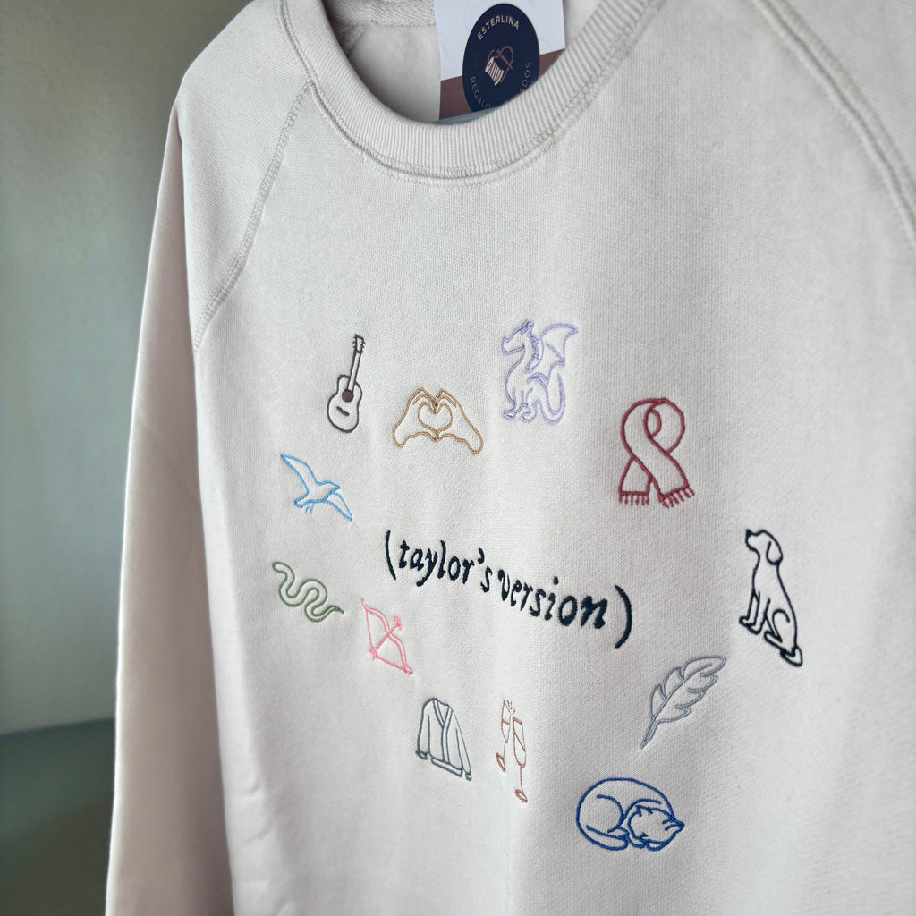 Buzo bordado de Taylor Swift eras