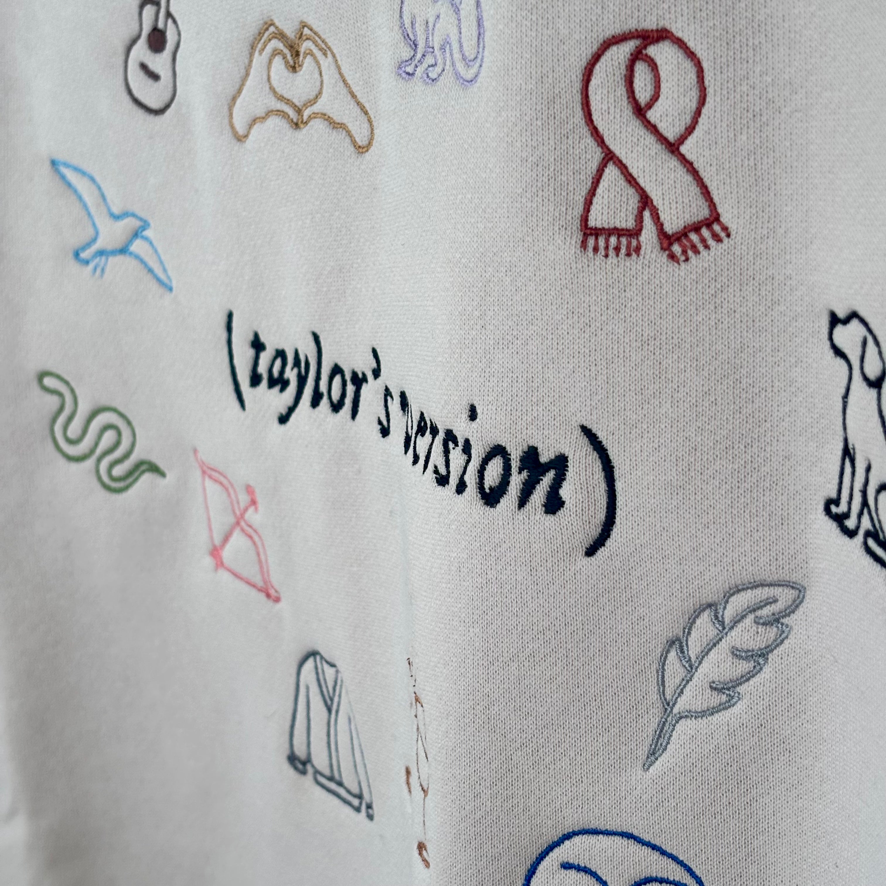 Buzo bordado de Taylor Swift eras