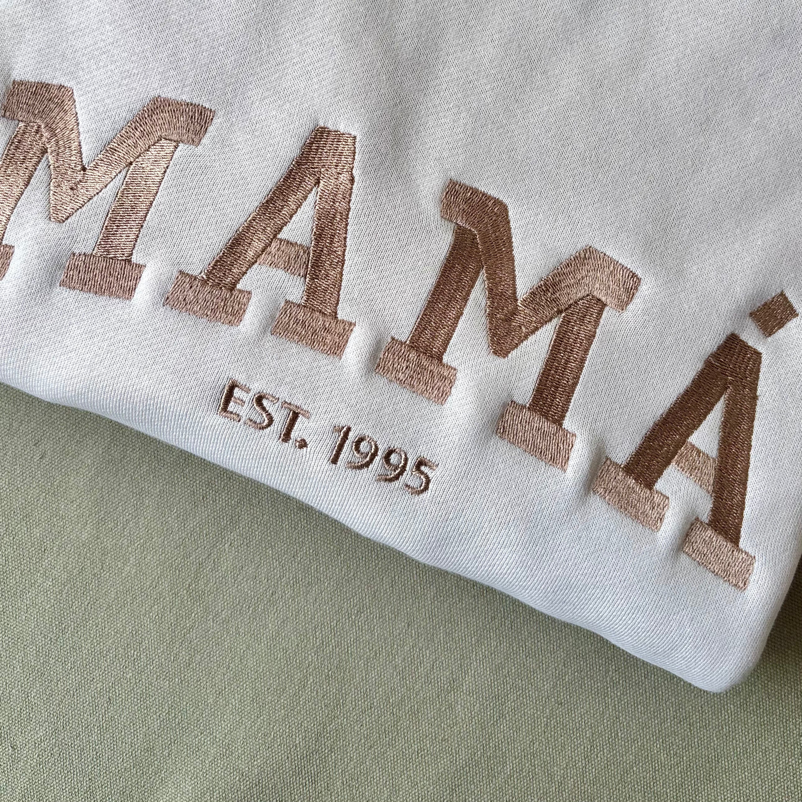 Buzo bordado "MAMÁ" personalizado