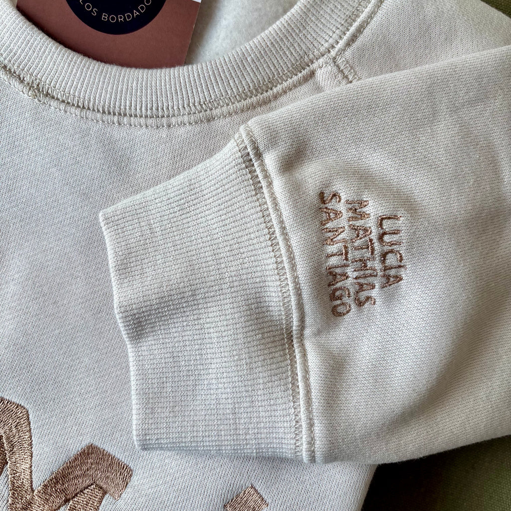 Buzo bordado "MAMÁ" personalizado