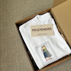 Remera con foto bordada