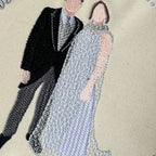 Bastidor con foto bordada