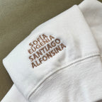 Buzo bordado "abuela" con flores y mariposas