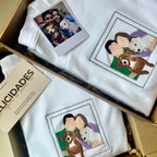 Remera con foto bordada