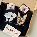 Buzo con mascota bordada a color