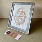 Cuadro con escudo nacional bordado (EN STOCK)