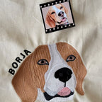 Tote bag con mascota bordada a color