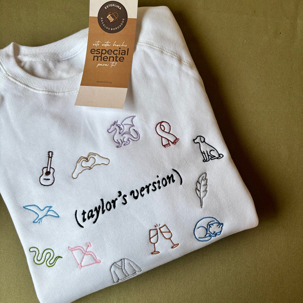 Buzo bordado de Taylor Swift eras