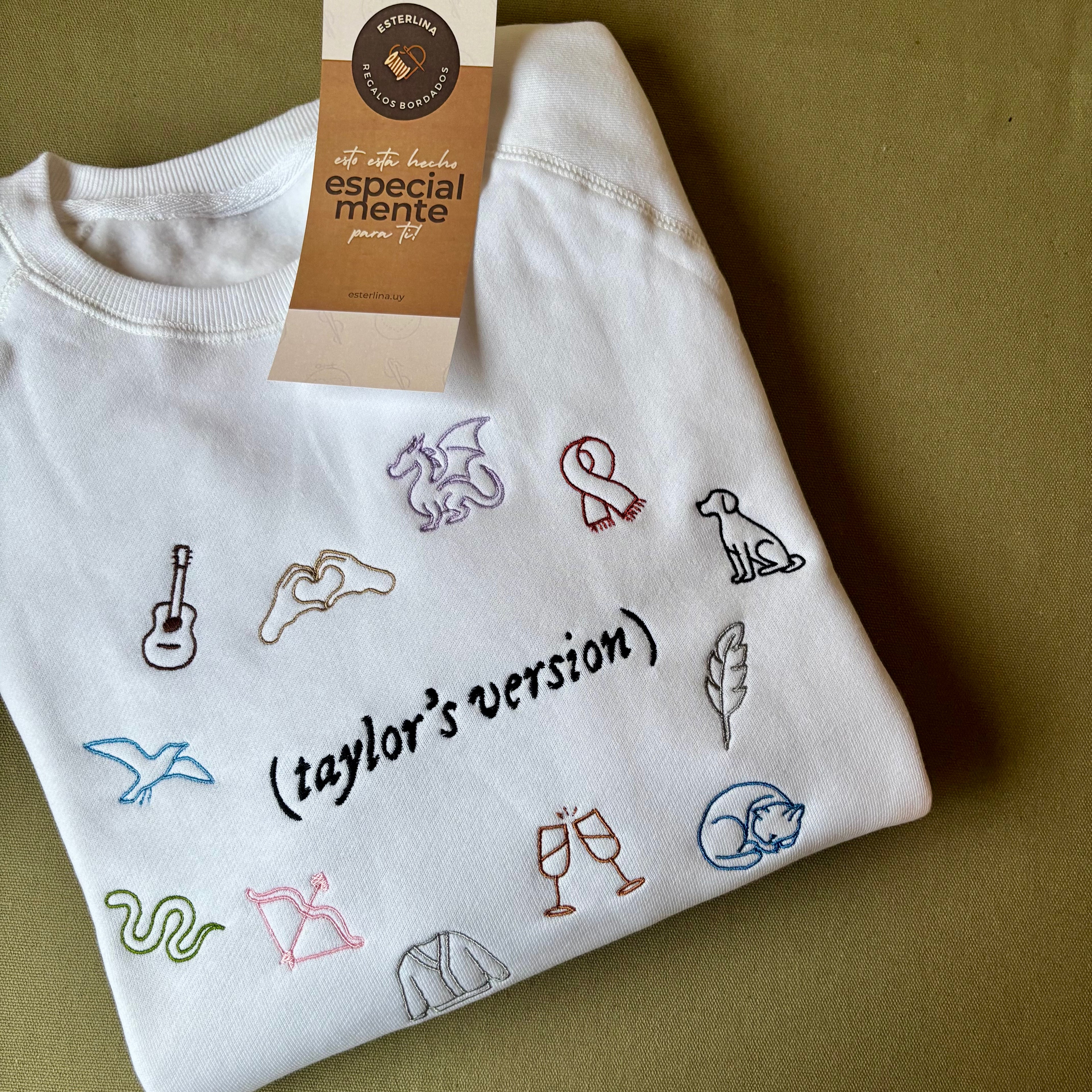 Buzo bordado de Taylor Swift eras