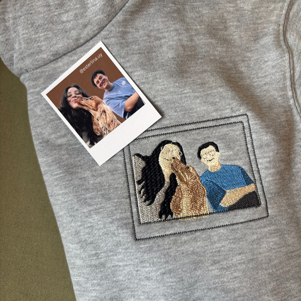 Buzo con foto bordada