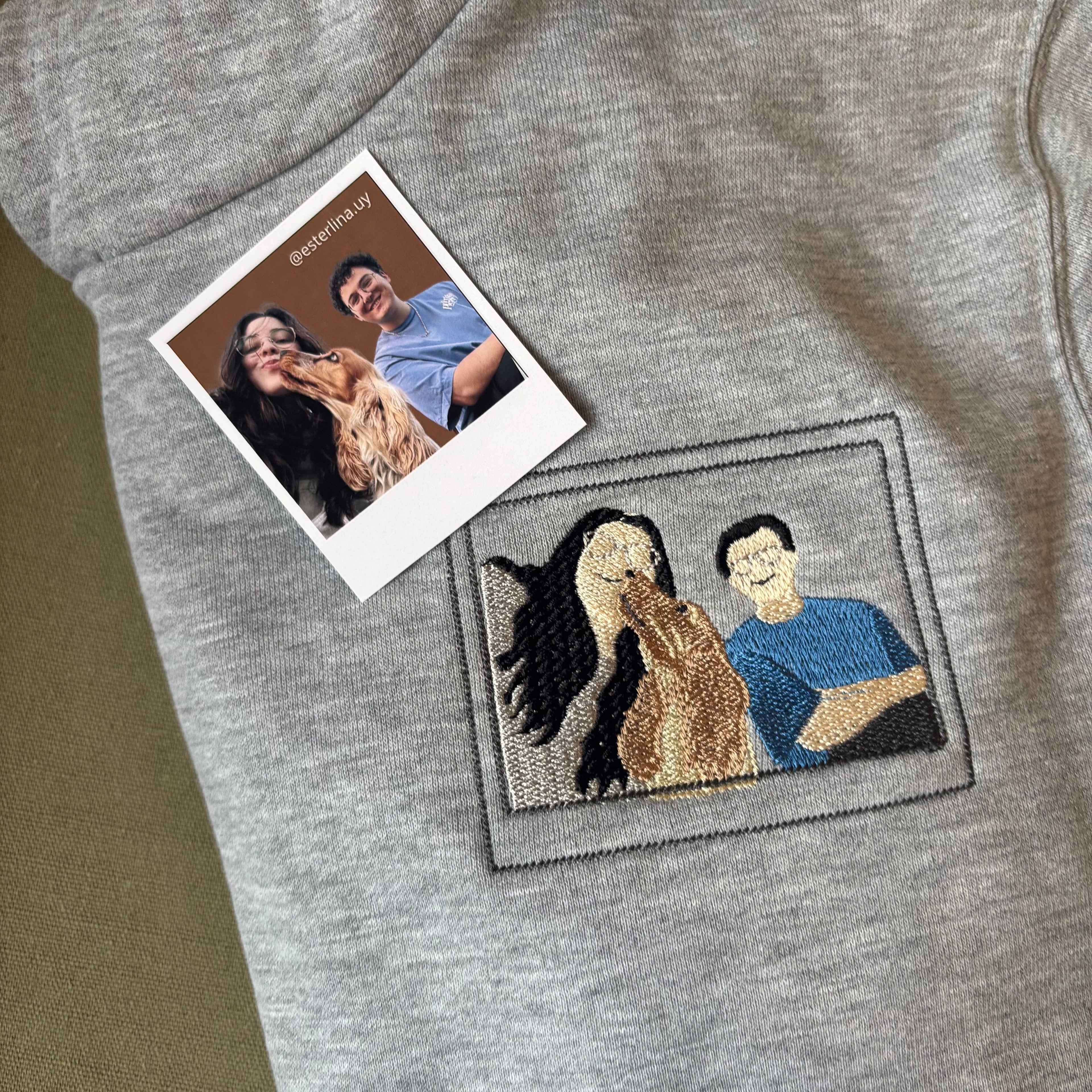 Canguro con foto bordada