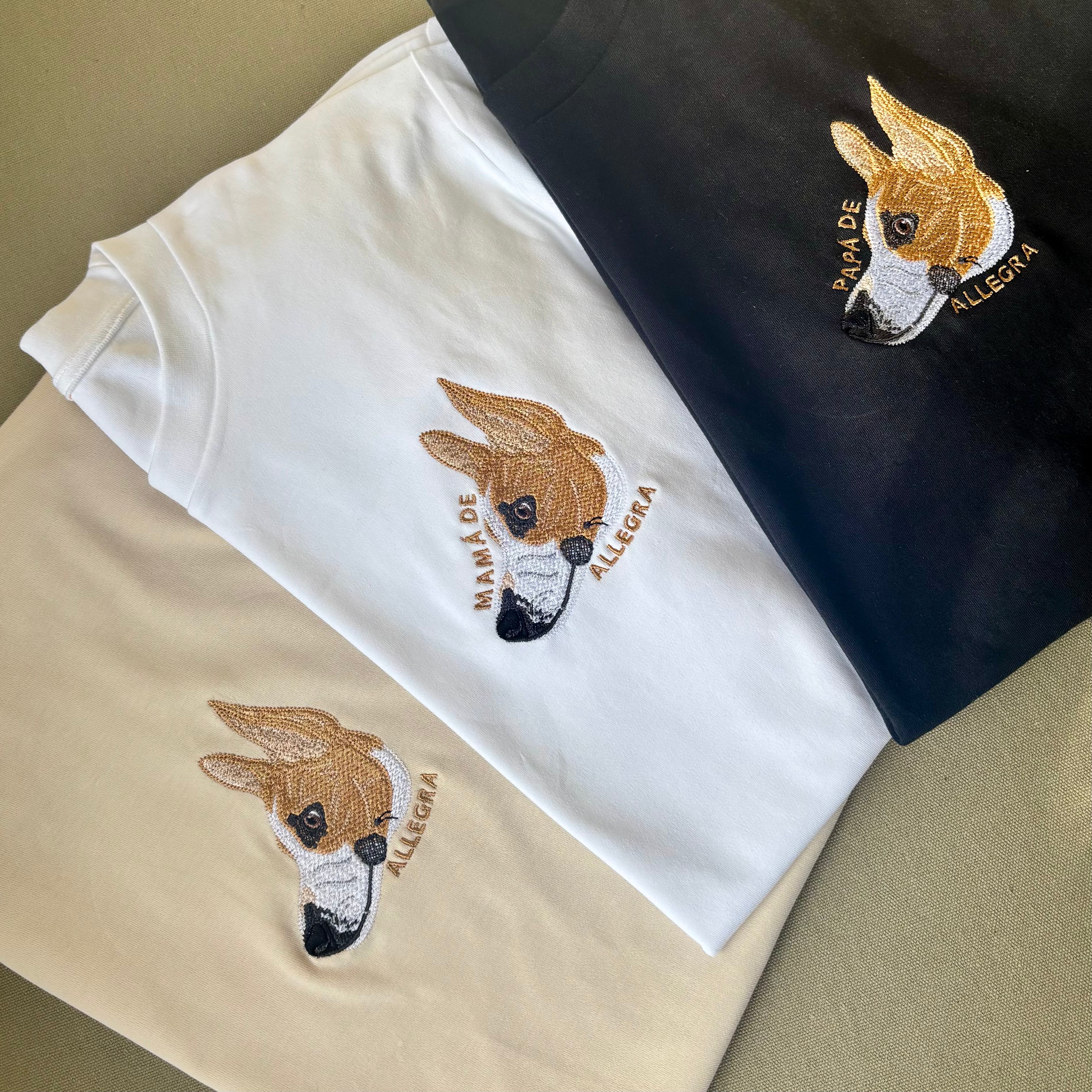 Remera con mascota bordada a color