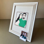 Cuadro con foto bordada