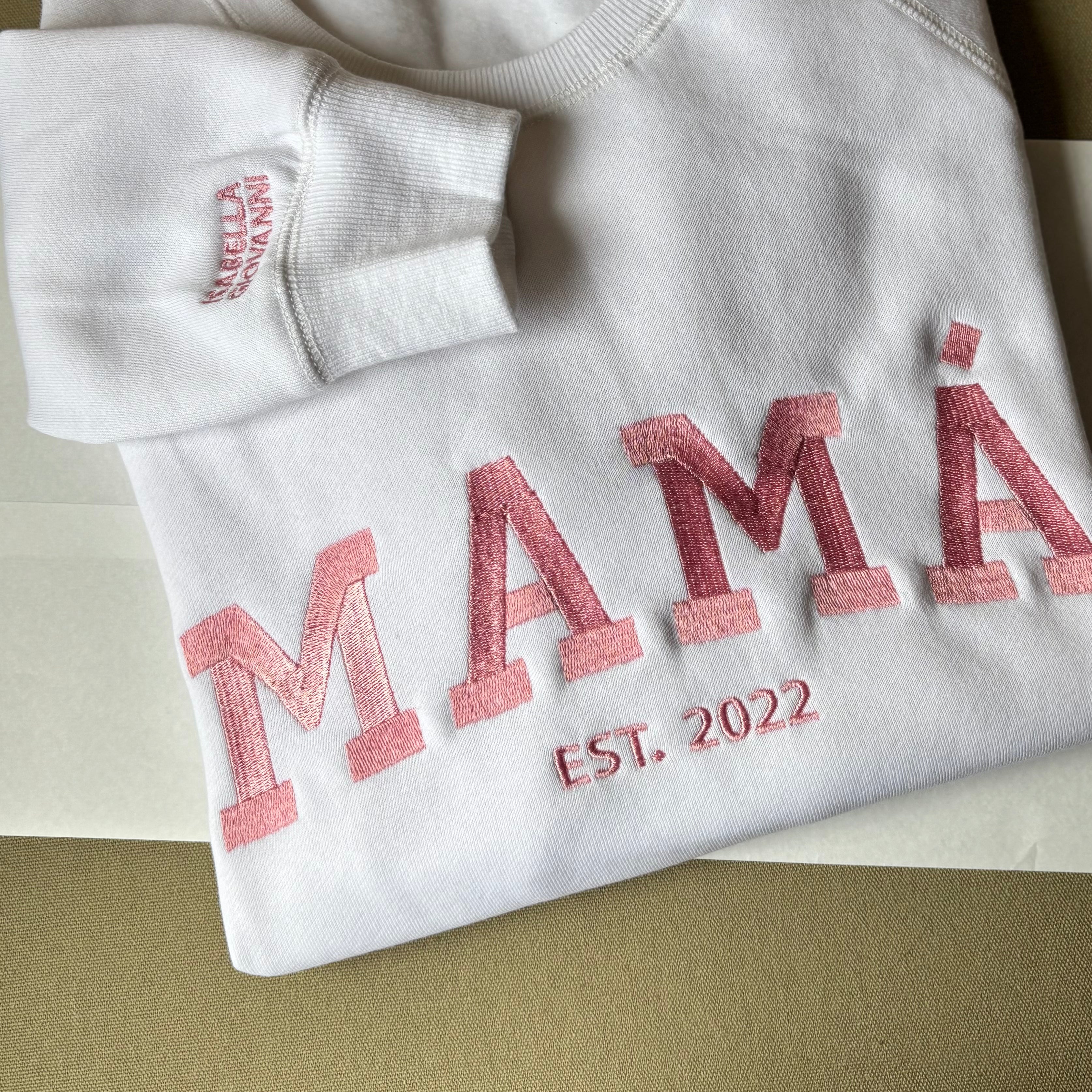 Buzo bordado "MAMÁ" personalizado