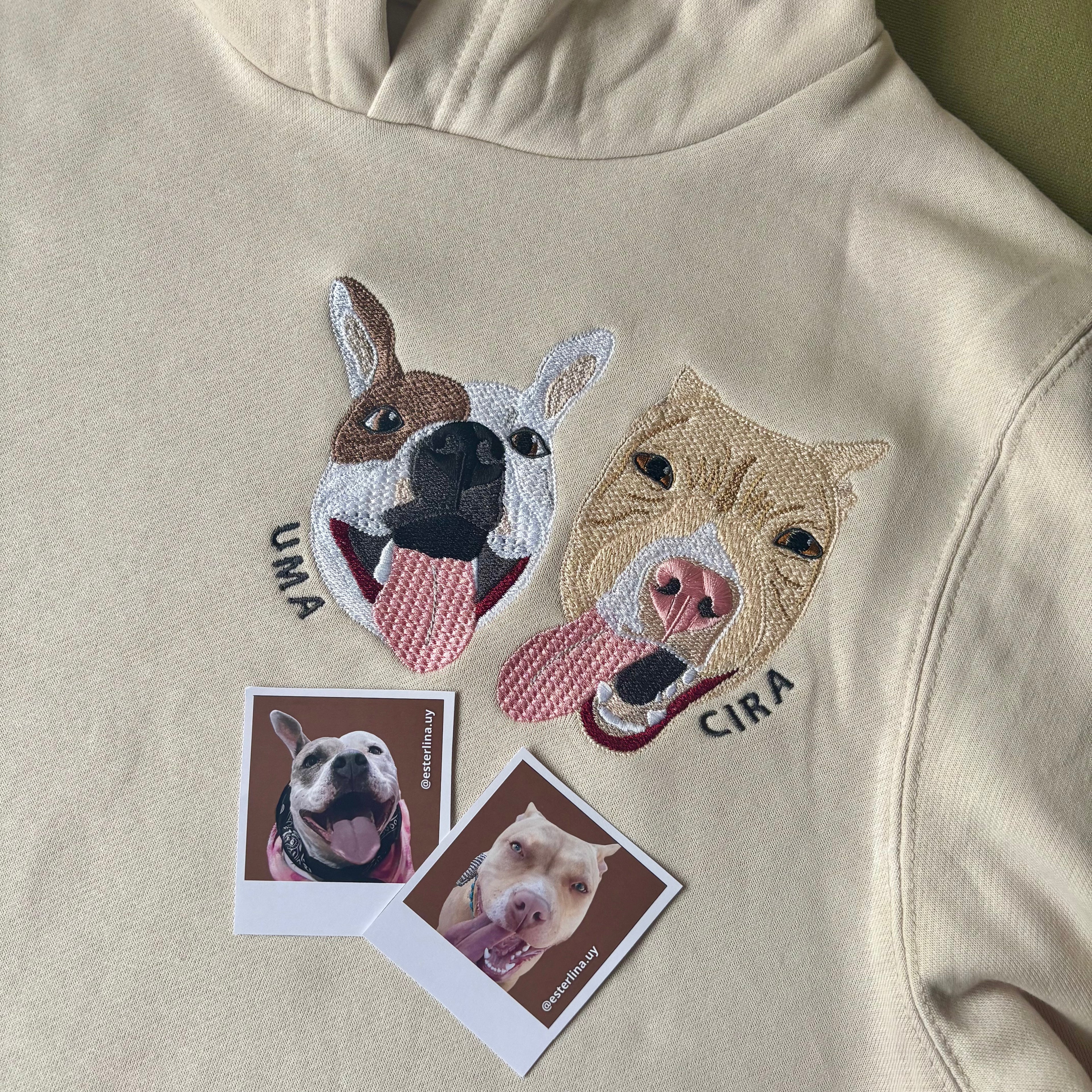 Canguro con mascota bordada a color