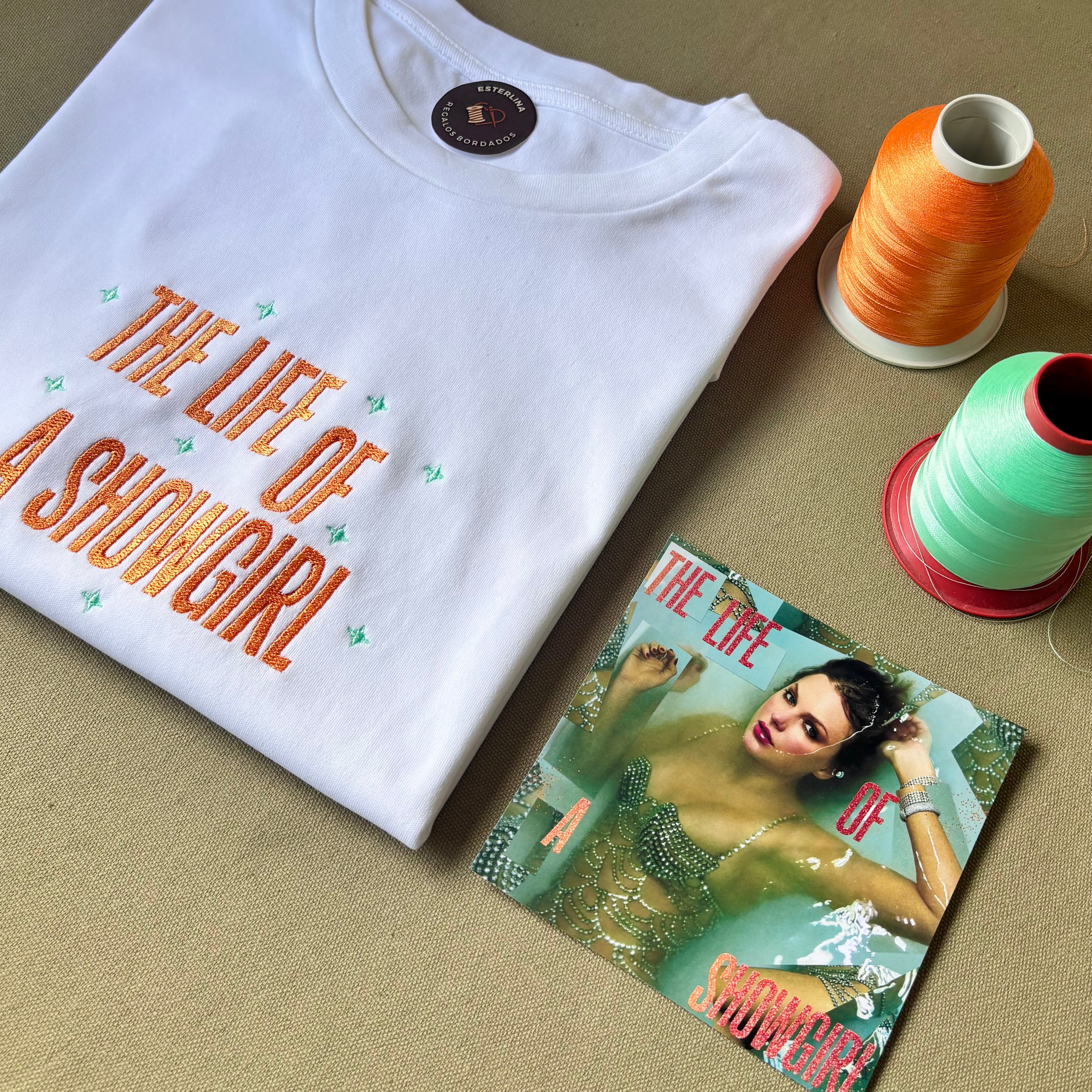 Remera bordada de Taylor Swift The life of a Showgirl