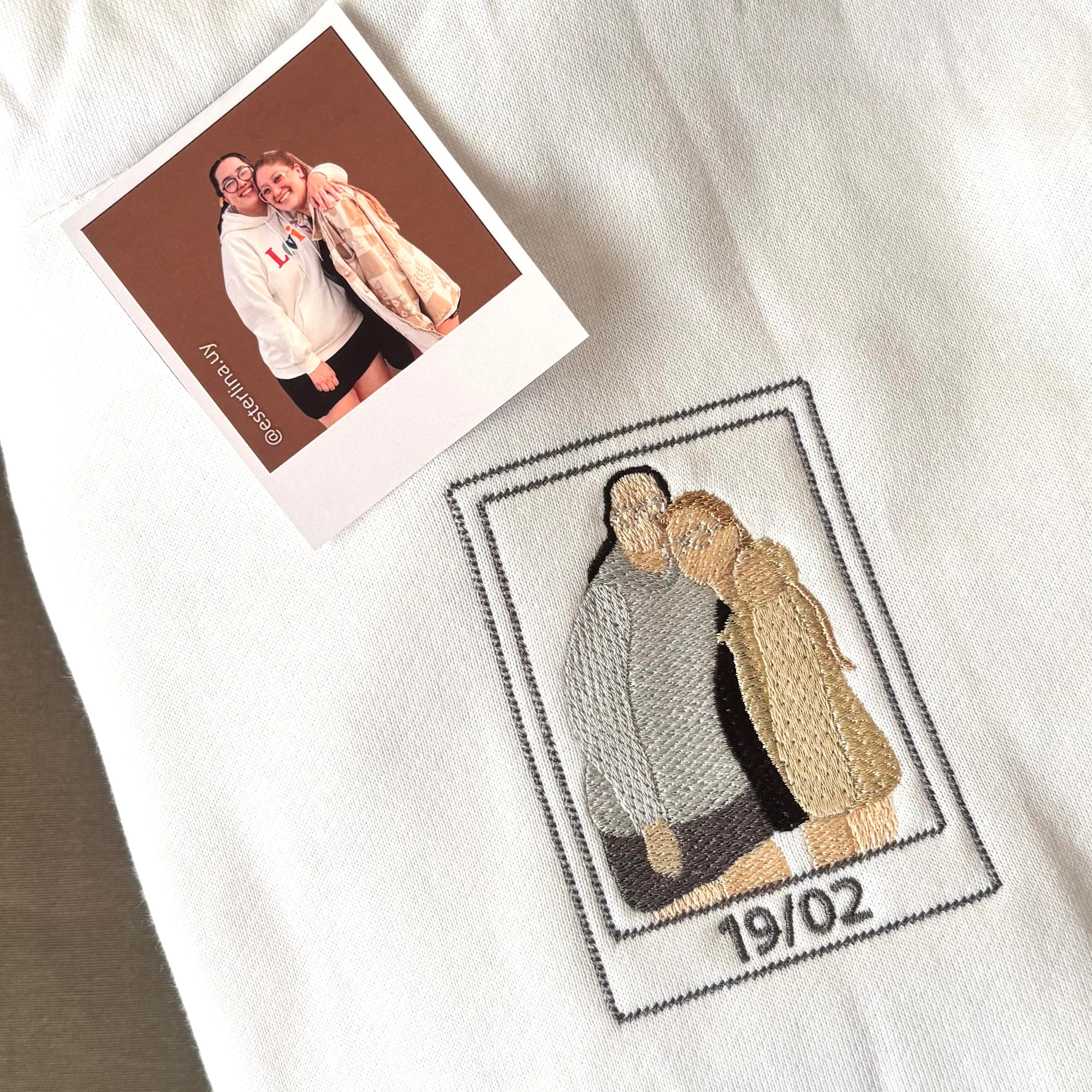 Buzo con foto bordada