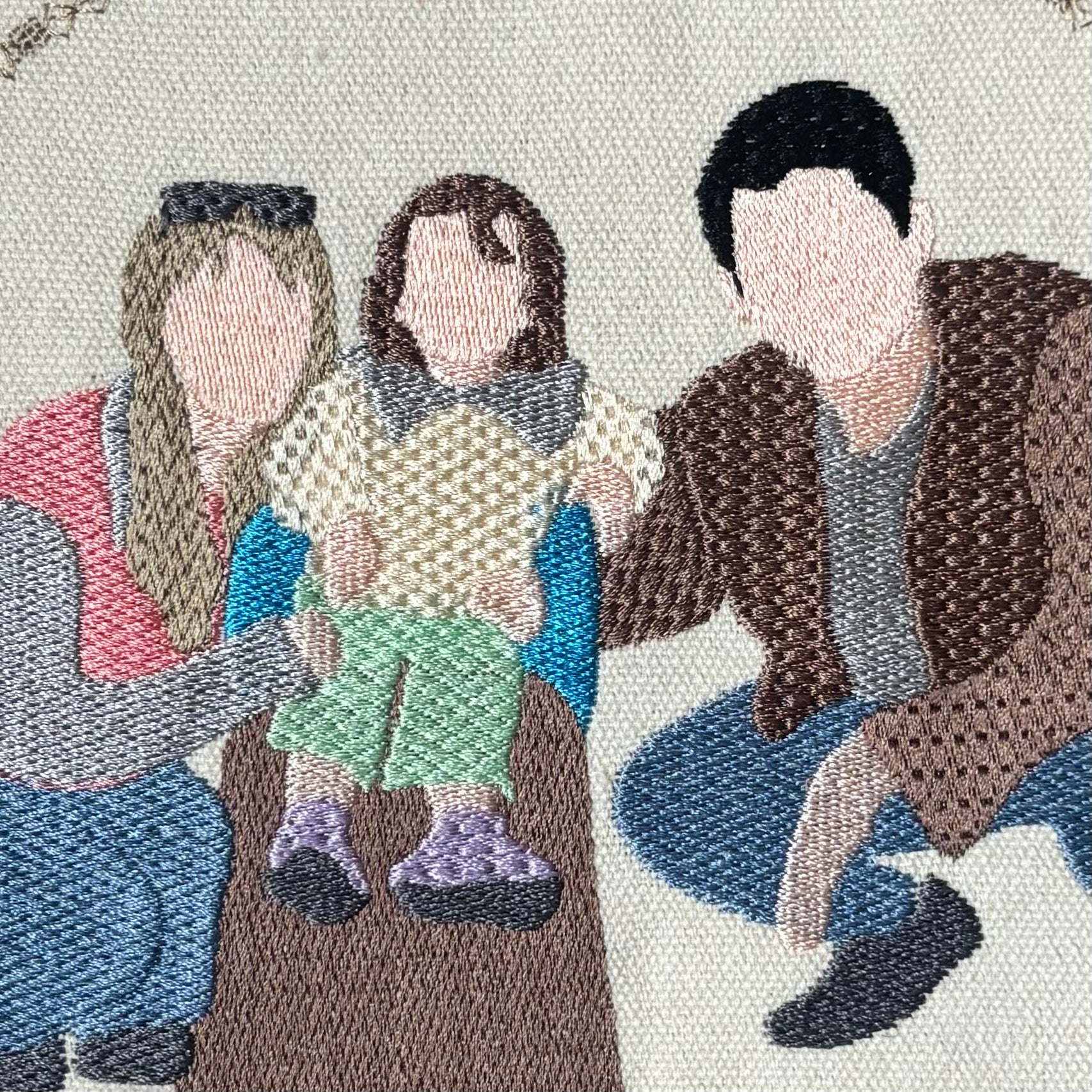 Bastidor con foto bordada