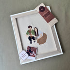 Cuadro con foto bordada