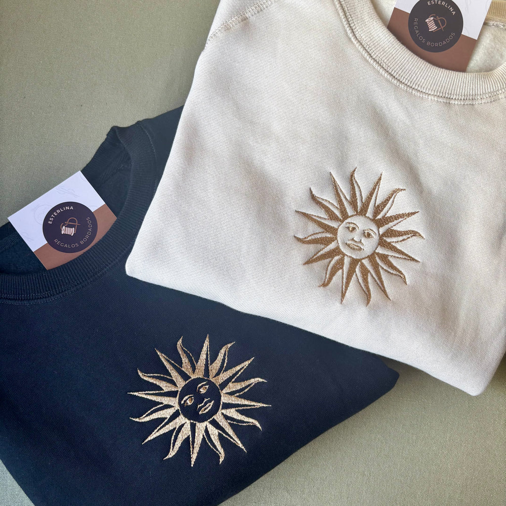 Buzo con sol uruguayo bordado