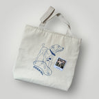 Tote bag con mascota bordada lineal