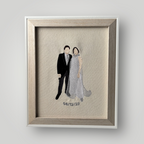 Cuadro con foto bordada