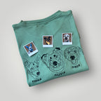 Remera con mascota bordada lineal