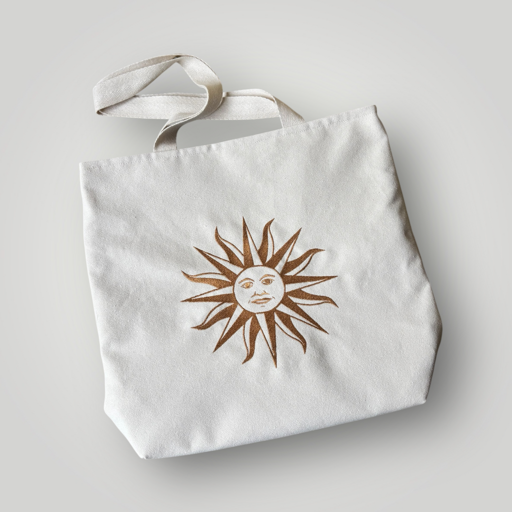 Tote bag con sol de uruguay bordado (EN STOCK)