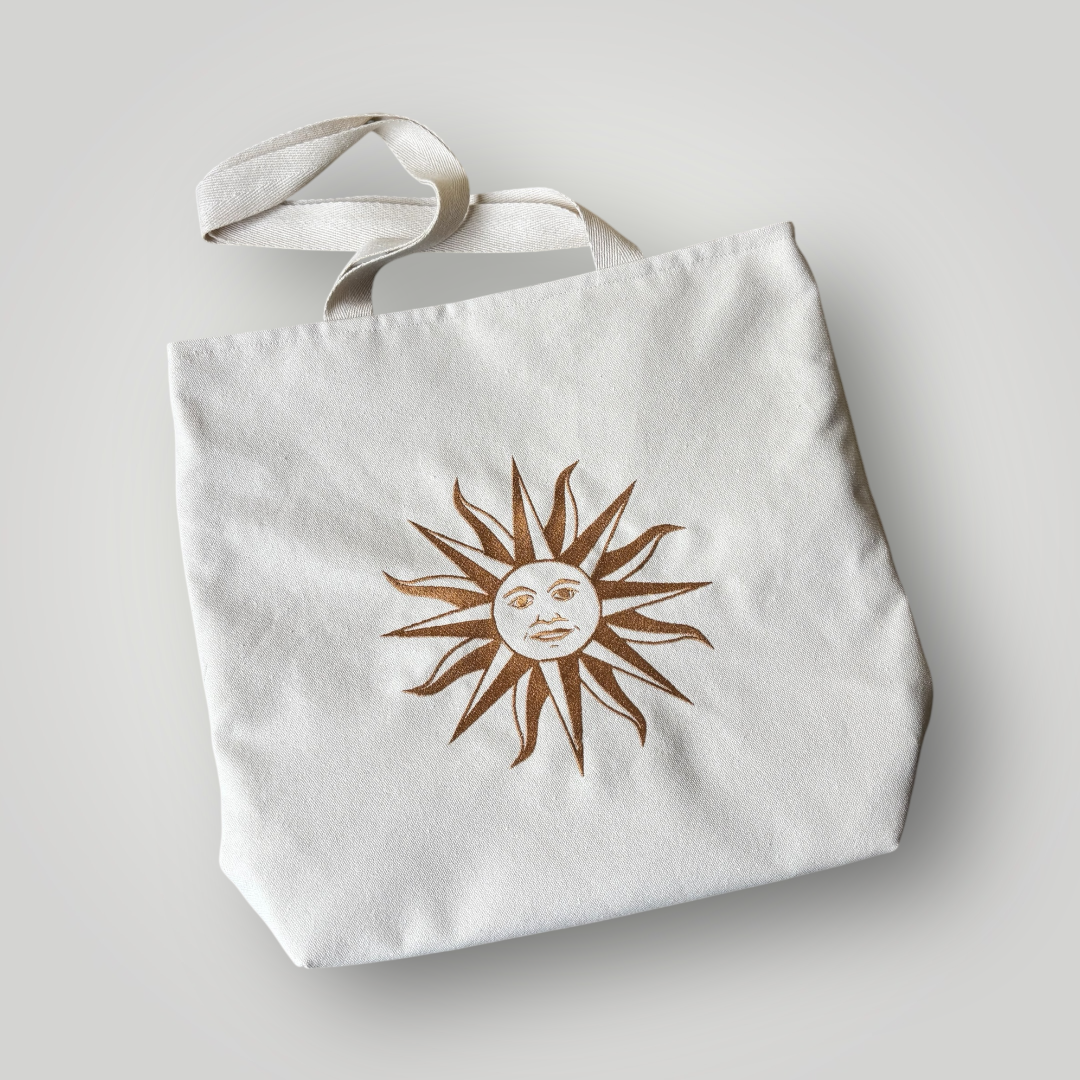 Tote bag con sol de uruguay bordado (EN STOCK)