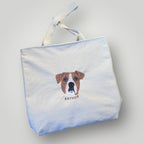 Tote bag con mascota bordada a color
