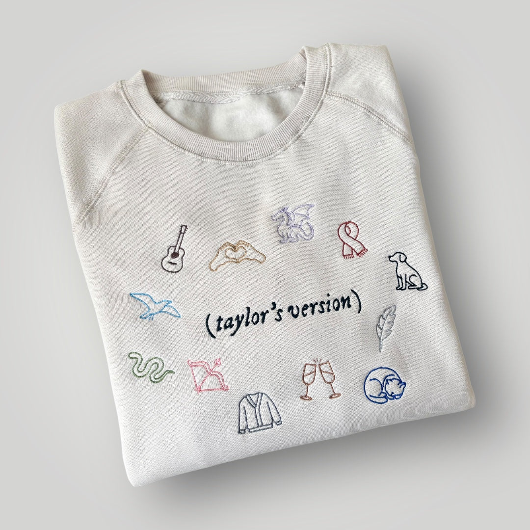 Buzo bordado de Taylor Swift eras