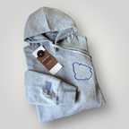 Canguro con contorno de Uruguay bordado