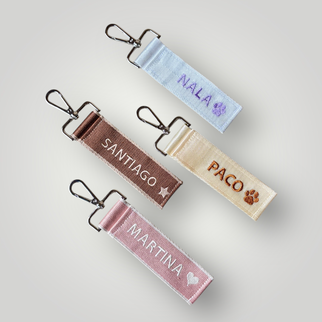 Llavero bordado con nombre
