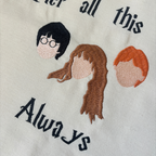 Tote bag bordada de Harry Potter trio