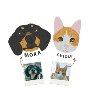 Bordado mascota en remera