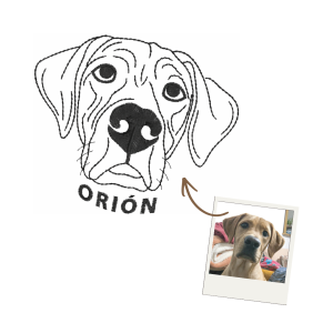 Bordado mascota en remera