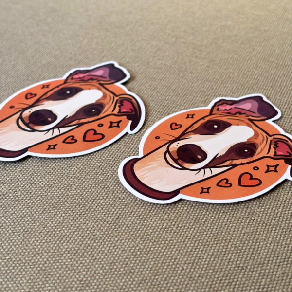 Kit de 2 stickers ilustrados de mascotas