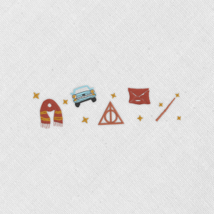 Bordado "Símbolos Harry Potter"