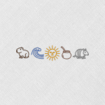 Bordado «Símbolos uruguayos»