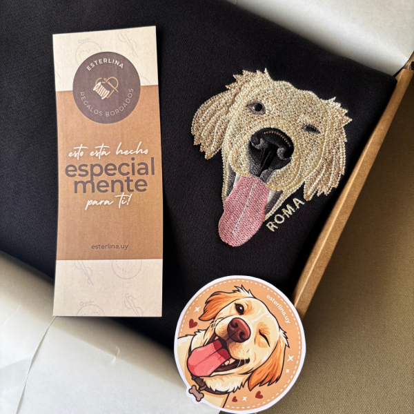 Buzo con mascota bordada