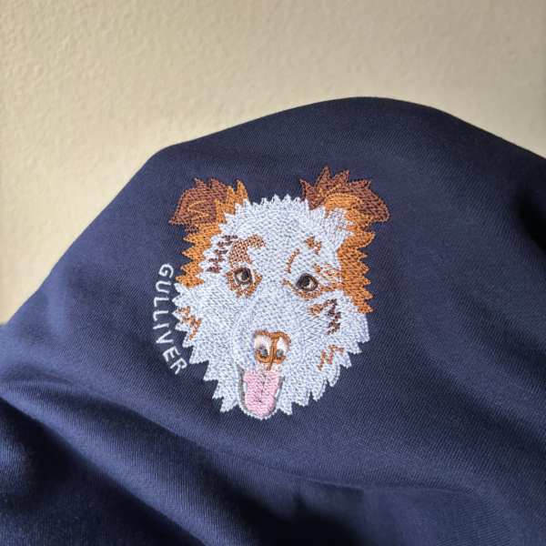 Buzo con mascota bordada