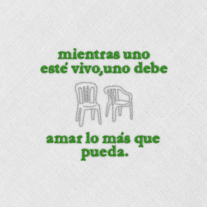 Bordado "Bad Bunny frase"