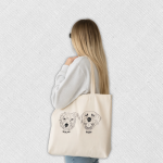 Tote bag con mascota bordada