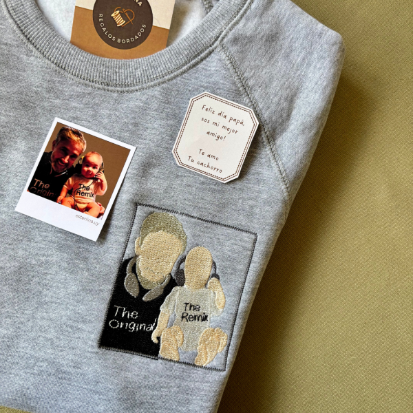Buzo con foto bordada
