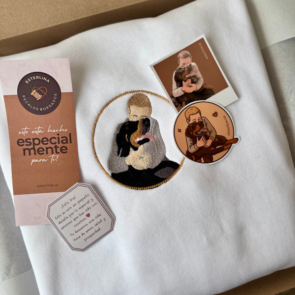 Canguro con foto bordada