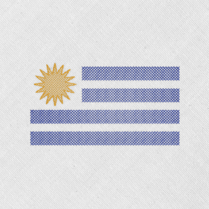 Bordado "Bandera uruguaya"