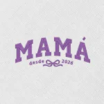 Bordado «Mamá» + año
