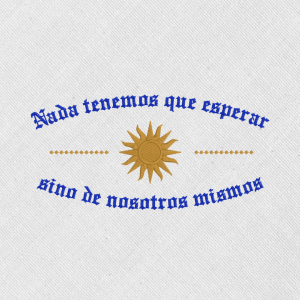 Bordado "Nada tenemos que esperar"