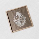 Cuadro cuadrado grande con bordado «Escudo Nacional» – EDICIÓN ESPECIAL