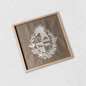 Cuadro cuadrado grande con bordado "Escudo Nacional" - EDICIÓN ESPECIAL
